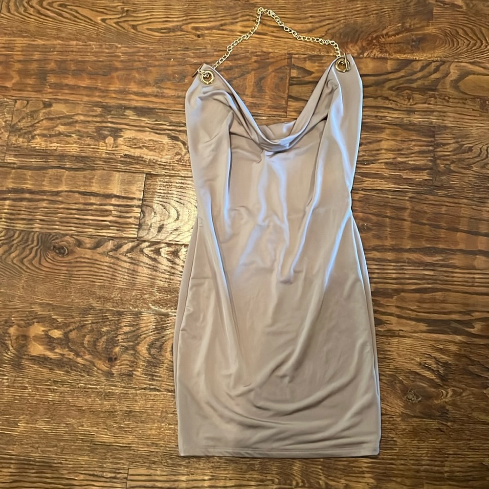 Tan party dress